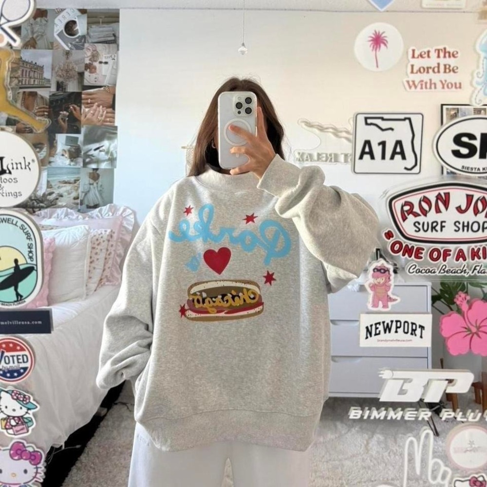 Grey PARKE Chicago Mock neck Sweatshirt
